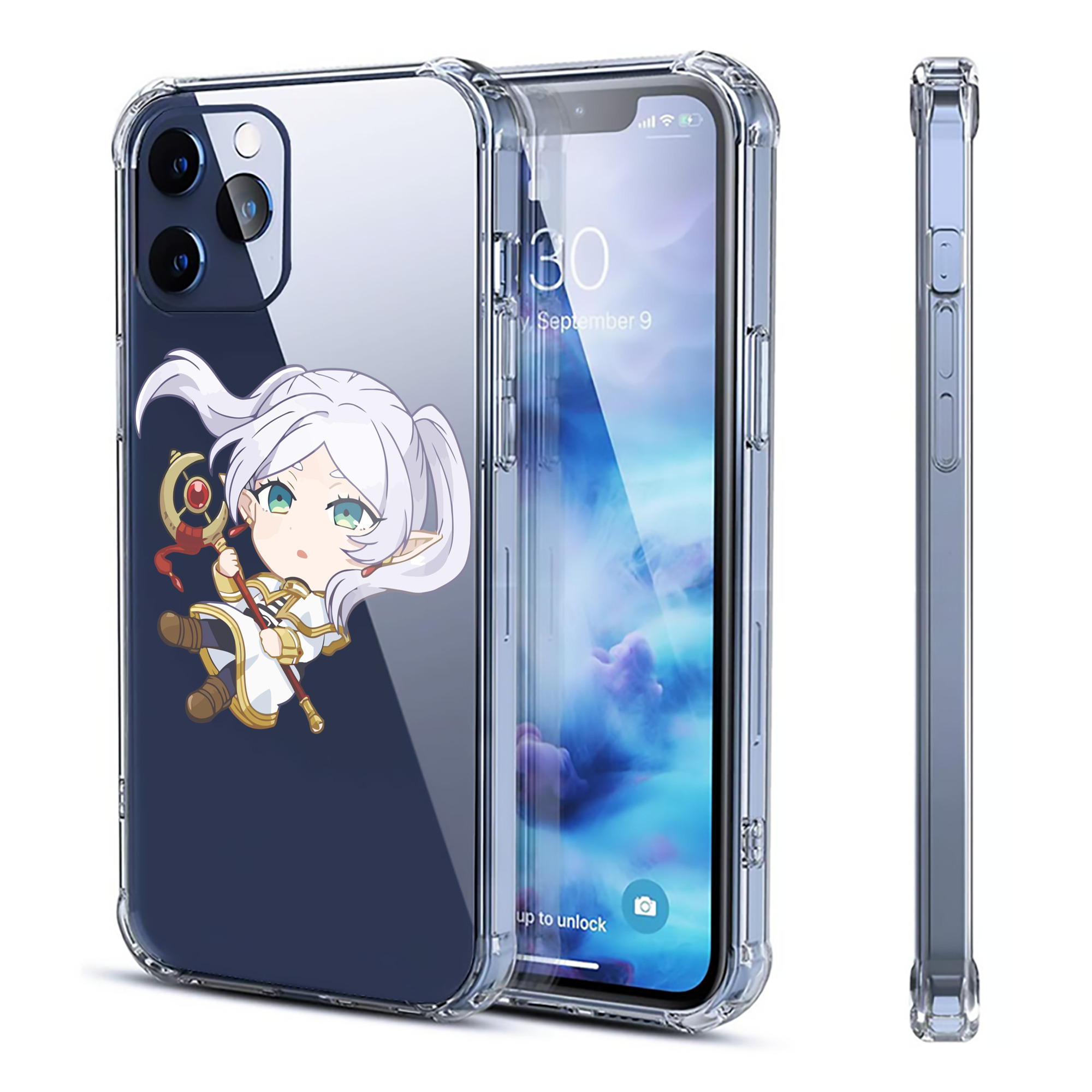 （画像用） 葬送のフリーレン Frieren 【iPhone 12シリーズ対応】透明スマホケース（クリアソフトケース）